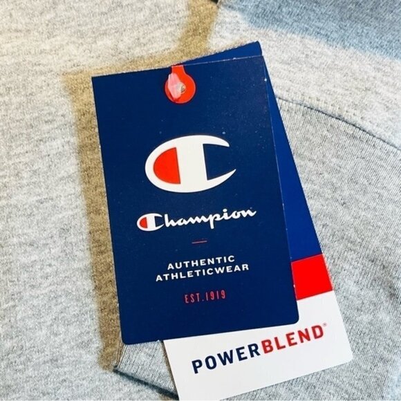 Champion  Powerblend Classic sweatshirt grey crewneck Style GF567 Size M - Picture 9 of 14